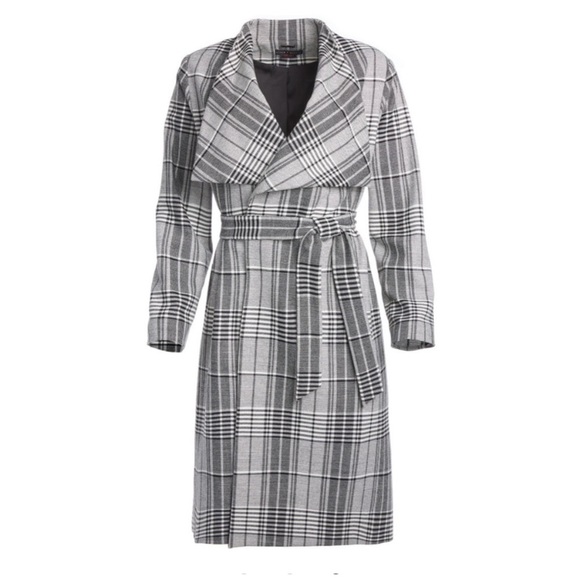 Alice + Olivia Jackets & Blazers - NWT Alice + Olivia GINNY DRAPED COLLAR MIDI WRAP COAT